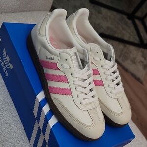 Adidas Women's Samba Sneakers - White and Pink